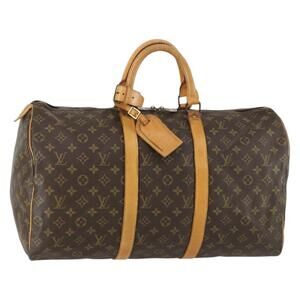 LOUIS VUITTON Monogram Keepall 50 Boston Bag M41426 LV Auth BA8933